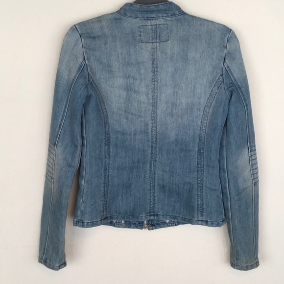 EUC Guess Moto Style Denim Jacket - Picture 3 of 5